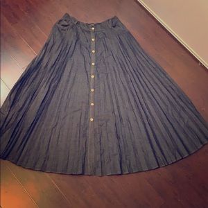 Black Denim Skirt